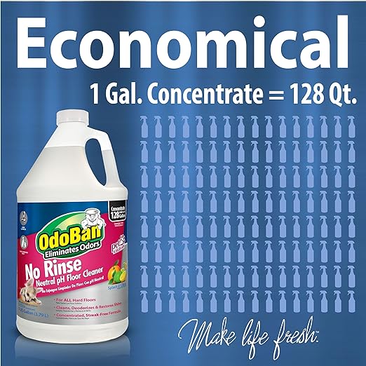 OdoBan Pet Solutions No Rinse Neutral pH Floor Cleaner Concentrate, Made in the USA, Splash O&