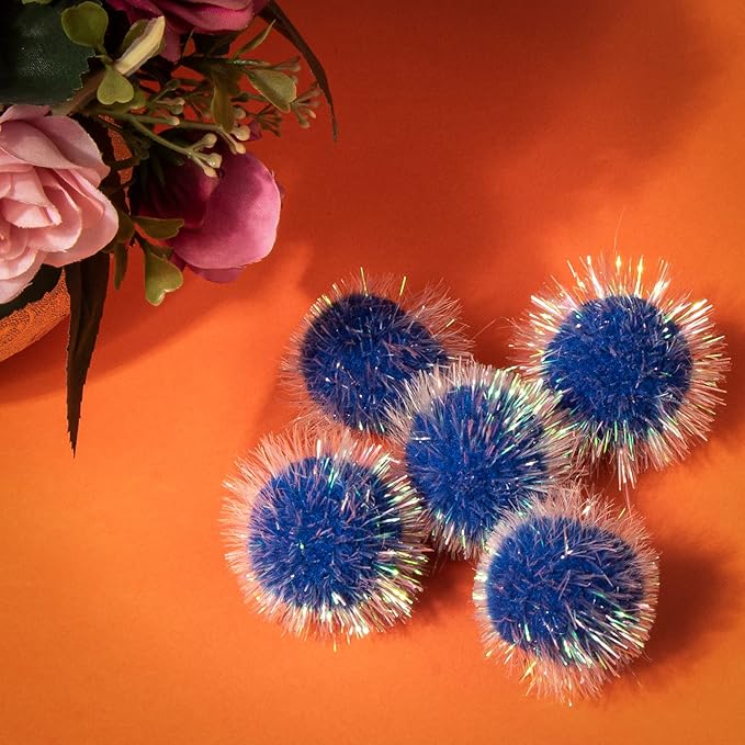 VAPKER 30 Pcs Cat Ball Toys Sparkle Balls Extra Large 2 Inch Cat&
