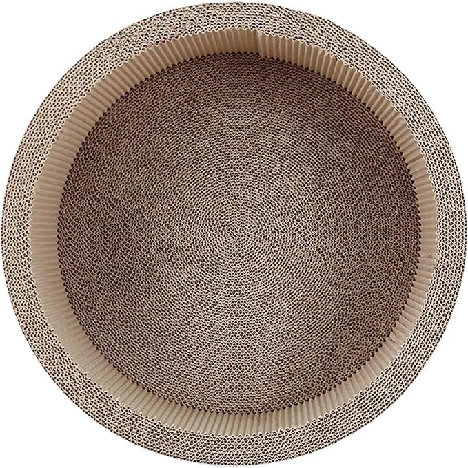 Cat Scratcher Post & Board, Round Cat Scratching Lounge Bed, Durable Pad Prevents Furniture Damage, 17.32&