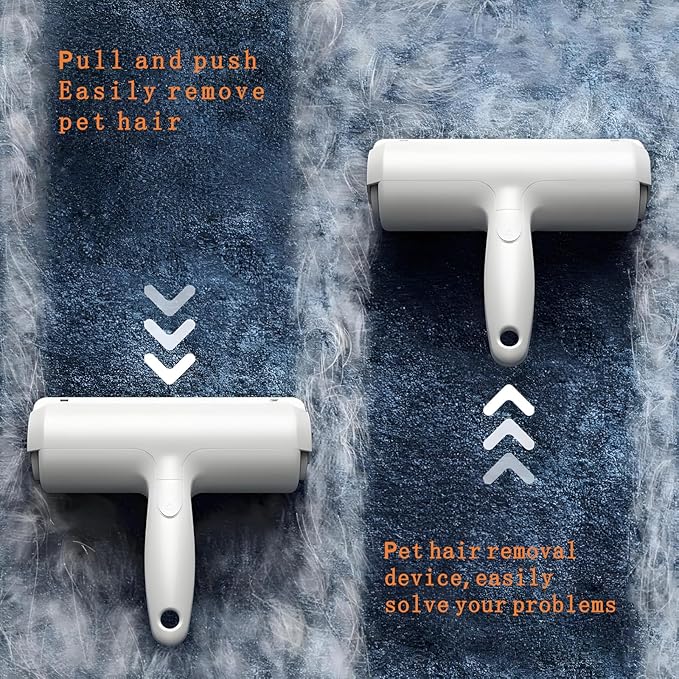 Roller Pet Hair Removal Tool,Reusable Lint Roller - Cat and Dog Hair Remover for Furniture,Dog Brush for Shedding,Portable Multi-Surface Fur Removal Tool (Sofas,Carpets,Clothing,Bed Sheet)
