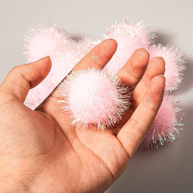 VAPKER 30 Pcs Cat Ball Toys Sparkle Balls Extra Large 2 Inch Cat&