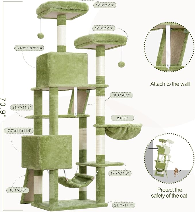 Cat Tree for Indoor Cats, 71&