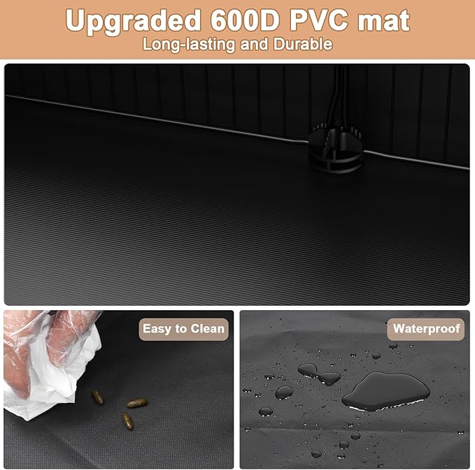 Tresbro Guinea Pig Cage with Waterproof PVC Bottom Liner & One-Hand Release Hook, Triple Fixing C&C Cage for Guinea Pigs, Bunny, Rabbit, Hedgehog, Small Animal Indoor Playpen 48&