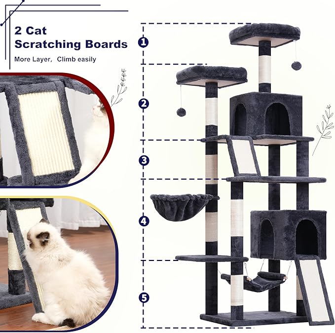 Cat Tree for Indoor Cats, 71&