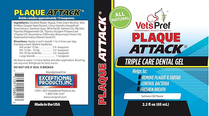 Gel with Wild Salmon Oil. As Seen On TV Pet Dental, Don&
