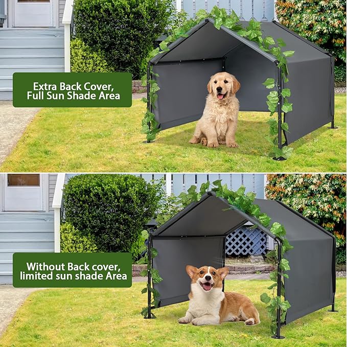 Large Dog Shade for Outside - LitaiL Outdoor Dog Kennel for Small Dogs, 4.1&