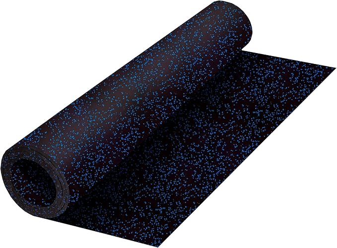 Playsafer Genaflex Rubber Gym Floor Mat - Heavy Duty Commercial Protective Gym Flooring Roll, 8mm Thick (4&