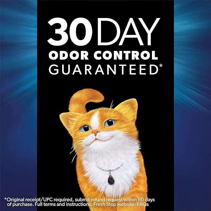 Fresh Step Clumping Cat Litter, Heavy Duty Advanced, Long Lasting 30-Day Odor Control with Odor Eliminating Carbon, 17.5 lb