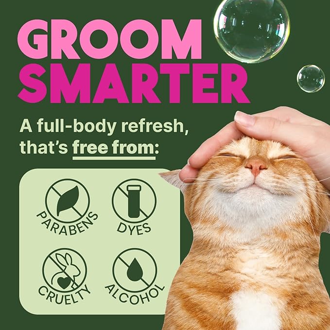 TropiClean Berry & Coconut Waterless Cat Shampoo | Deep Cleansing Dry Shampoo for Cats | Natural Cat Shampoo Derived from Natural Ingredients | Made in the USA | 7.4 oz.