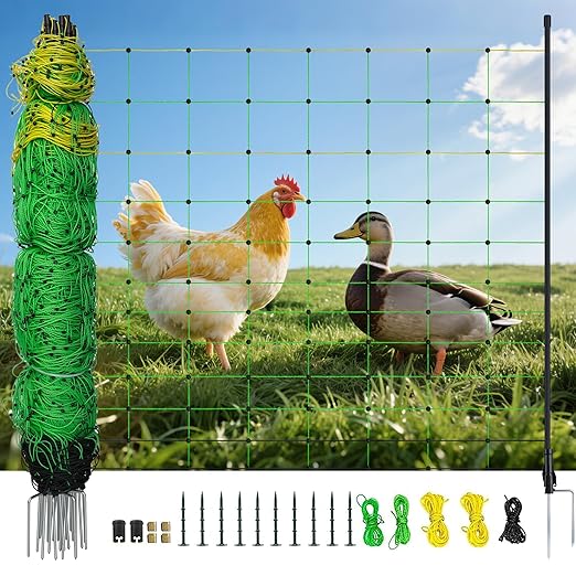 Electric Fence Netting, 49.6" H x 164&