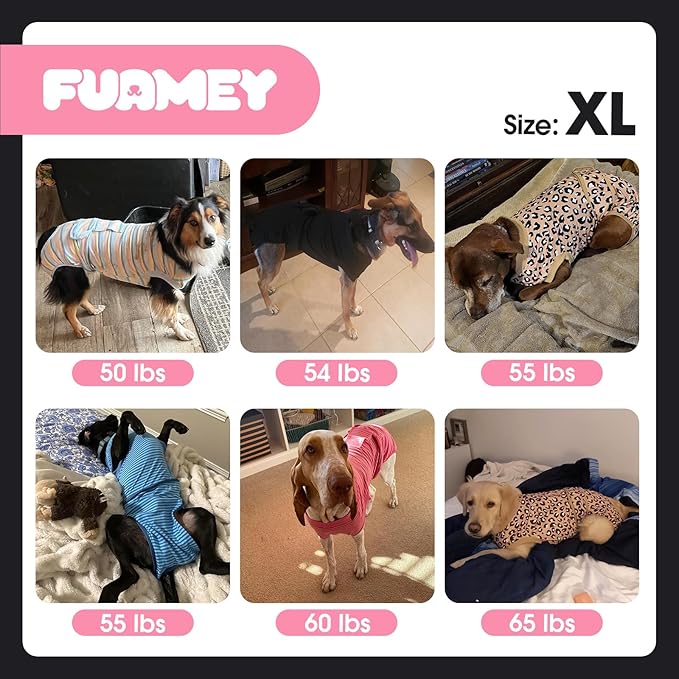 FUAMEY Dog Recovery Suit Male,Dogs Surgery Neuter Suits Puppy Spay Shirts for Female Protect Dog&