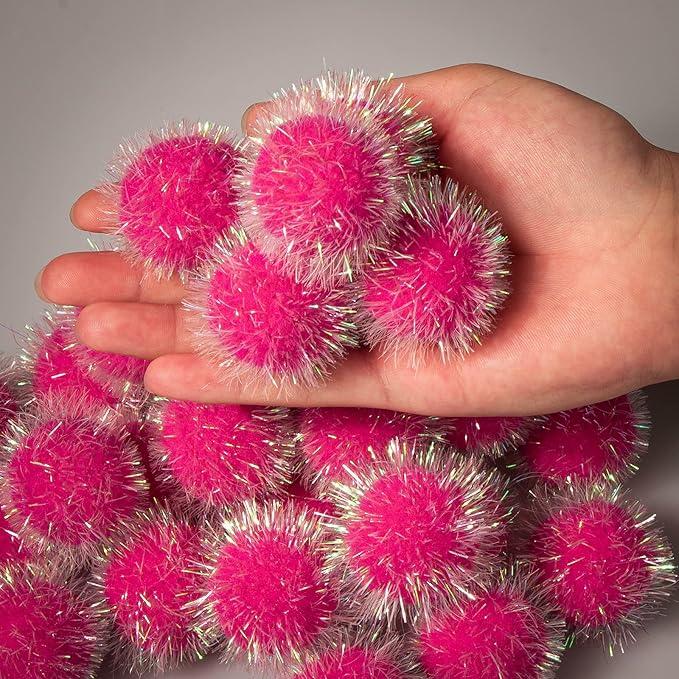VAPKER 30 Pcs Cat Ball Toys Sparkle Balls Extra Large 2 Inch Cat&