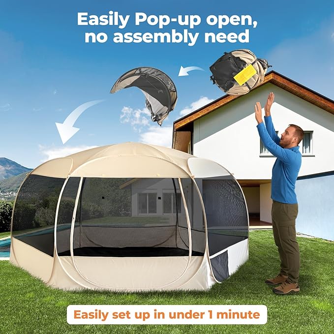 EighteenTek XXLarge Popup Portable Dog Houses, 10&