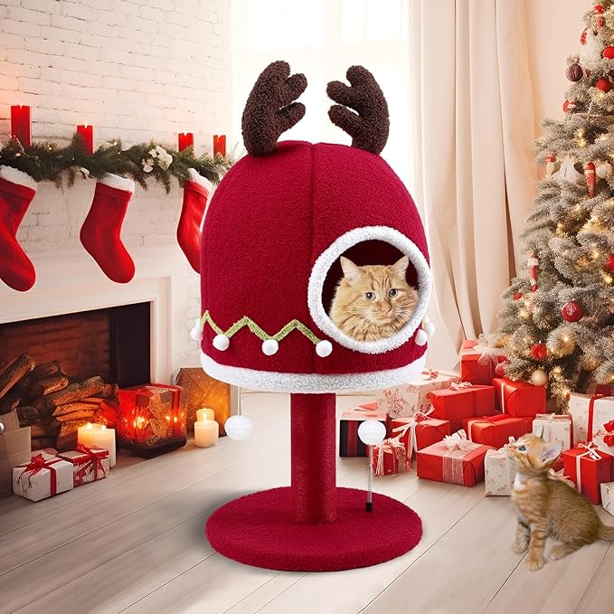 Luxury Treehouse Cat Tree for Indoor Large Cats,54.7&