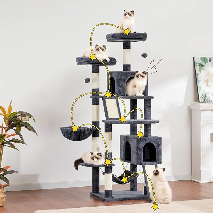 Cat Tree for Indoor Cats, 71&
