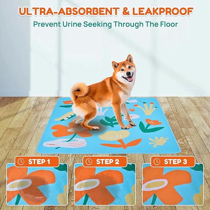 BurgeonNest Washable Pee Pads for Dogs, 1 Pack 72&