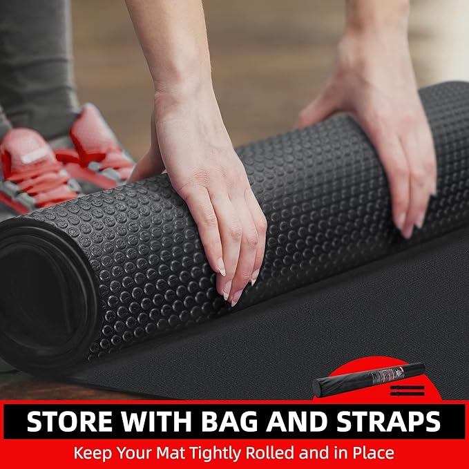Large Exercise Mat for Home Workout,12‘x6’/10&