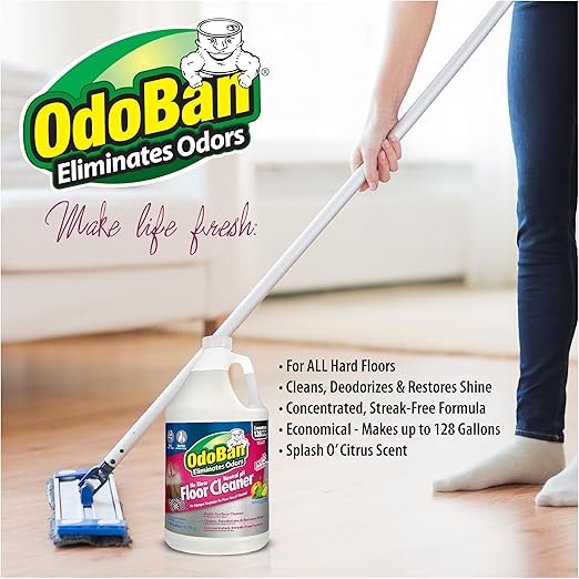 OdoBan Pet Solutions No Rinse Neutral pH Floor Cleaner Concentrate, Made in the USA, Splash O&