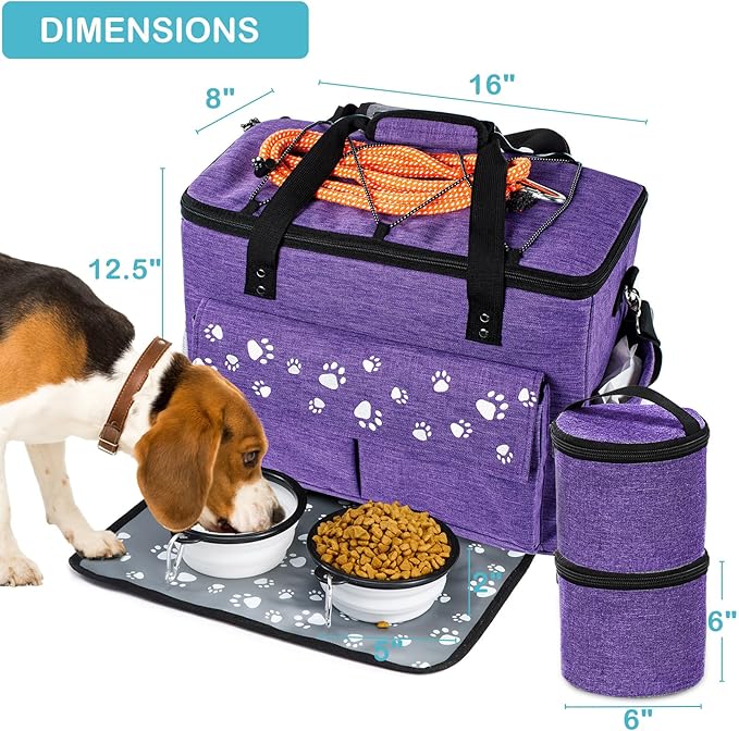 Dog Travel Bag, Airline Approved Dogs Bags for Traveling, 2 Dog &