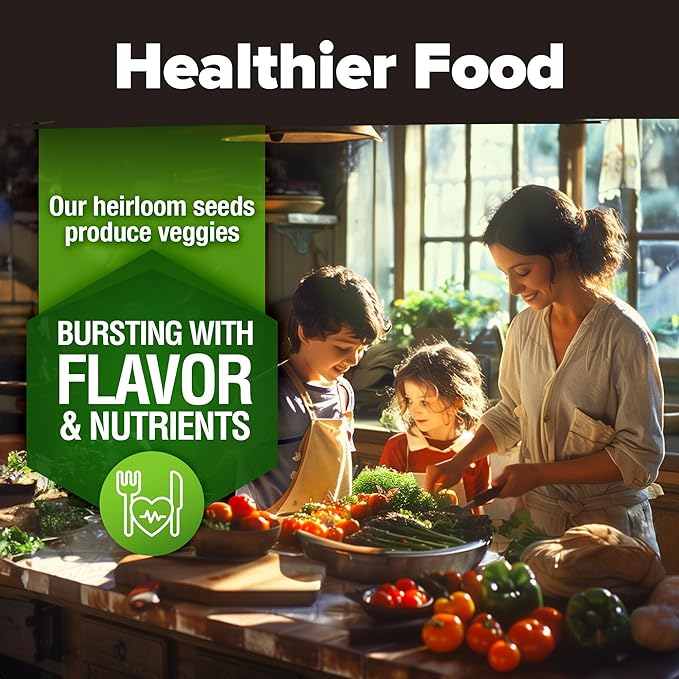 HOME GROWN π¨π¦π π£π₯ππ ππ¨π 15 Heirloom Vegetable Seeds 7,000+ π‘π’π‘-ππ π’ Seeds for Planting, Survival Garden Pack for Preppers, Emergency Bugout Gear, Indoor Outdoor Vegetable Gardening Kit