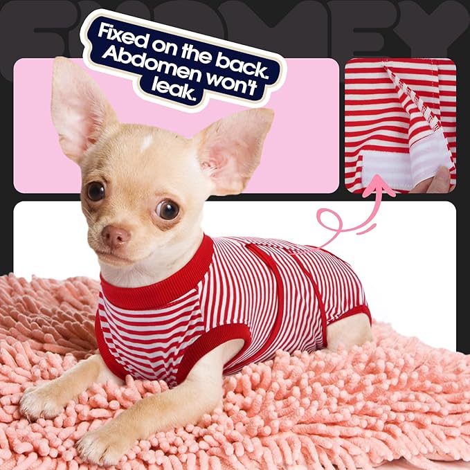 FUAMEY Dog Recovery Suit Male,Dogs Surgery Neuter Suits Puppy Spay Shirts for Female Protect Dog&