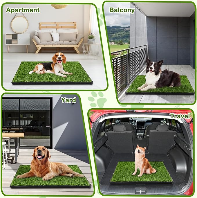 Dog Grass Pad with Tray, 34&