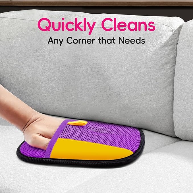 Upgraded pet Hair Removal Gloves, Reusable pet Hair Removal Gloves, Powerful cat and Dog Hair Removal, Suitable for ClothesăSofasăCarpetsăcar Seats etc. (2PCS Purple)