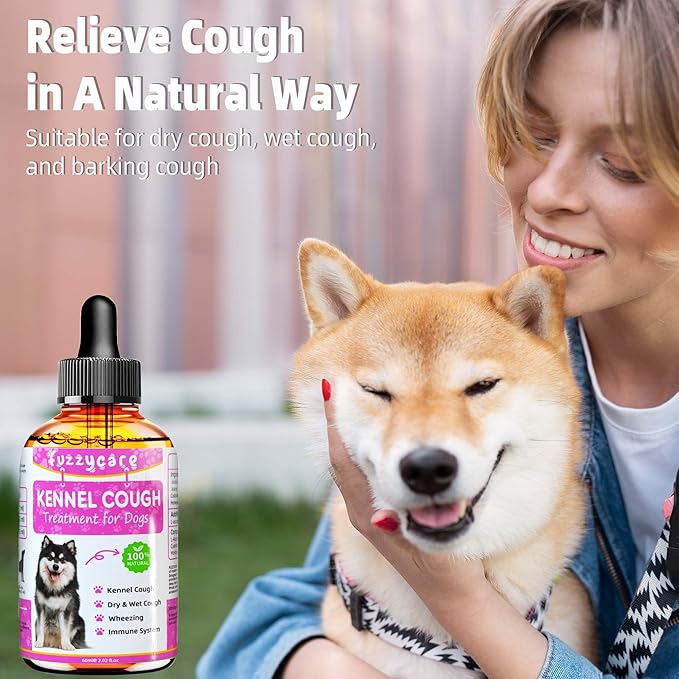 Dog Cough Treatment,Effective Kennel Cough Medicine for Dogs & Cats, Natural Kennel Cough Treatment and Allergy Relief, Herbal Drops for All Breeds & Sizes, Soothing Dog Cough Medicine