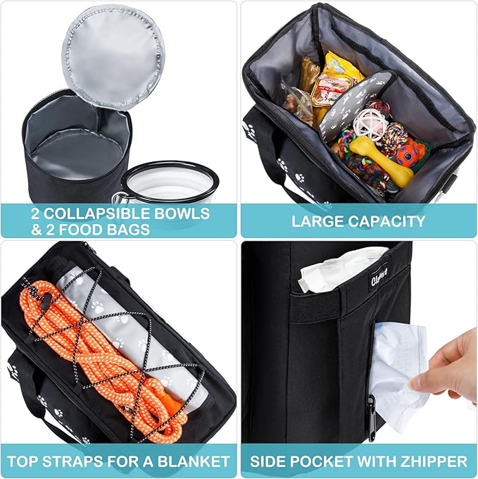 Dog Travel Bag, Airline Approved Dogs Bags for Traveling, 2 Dog &