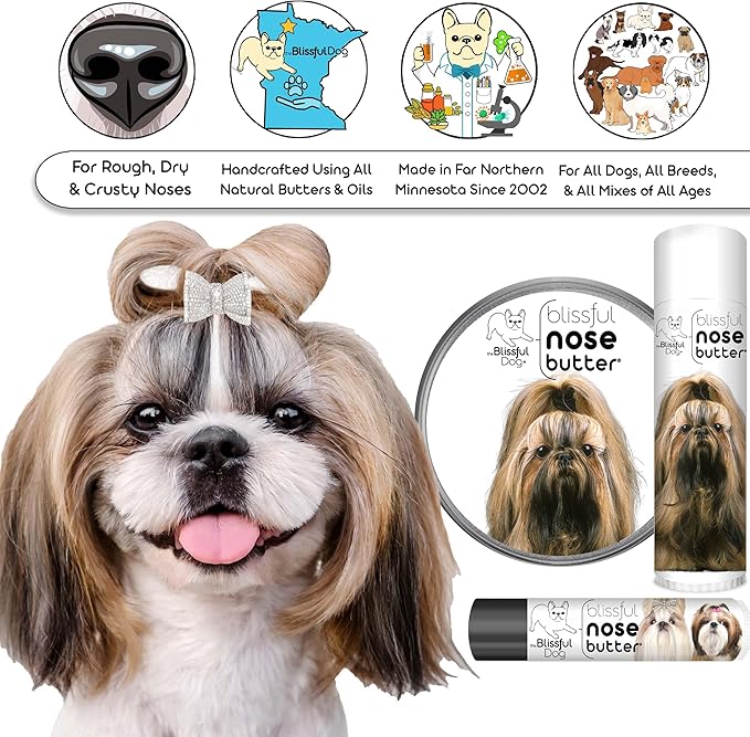 The Blissful Dog Shih Tzu Unscented Nose Butter, 0.15-Ounce