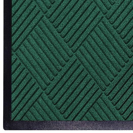 WaterHog Diamond | Commercial-Grade Entrance Mat with Rubber Border – Indoor/Outdoor, Quick Drying, Stain Resistant Door Mat (Evergreen, 3&