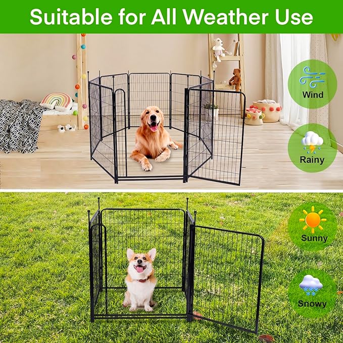 Garden Fencing 40 inch High, 14 Panels Total 31 Ft(L), Gate 21 inches Wide with Low Sills. Fencing for Garden Beds, Dog Digging Fences Barrier, Dog Fences for The Yard, Animal Barrier Fence