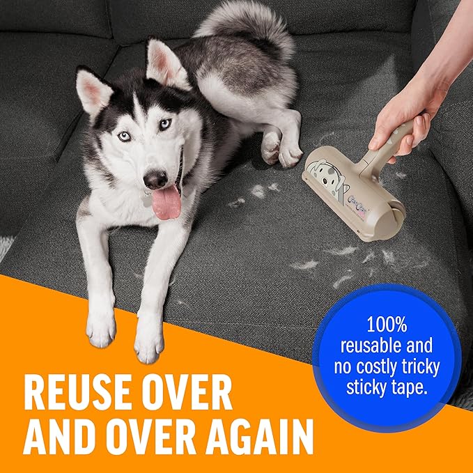 ChomChom Roller Pet Hair Remover - Reusable Dog and Cat Lint Rollers for Furniture, Couch, Car, and Clothes - Limited Dog Edition