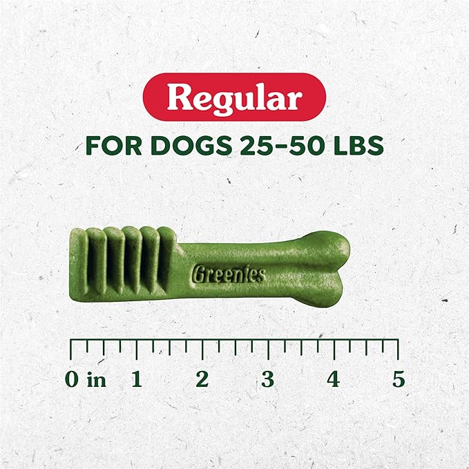Greenies Regular Dental Dog Treats, Sweet Potato Flavor, 12 oz. Pack (12 Treats)