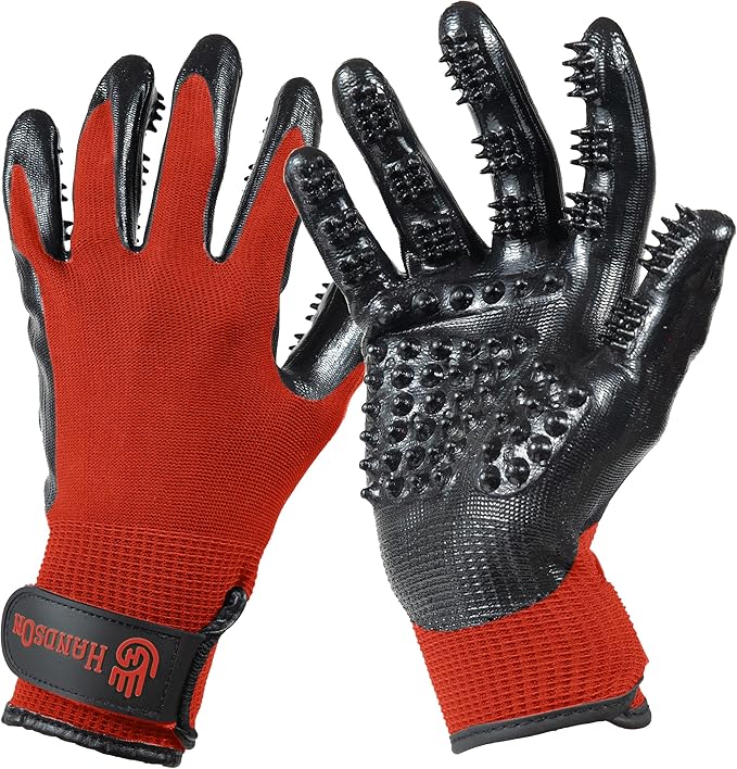 H HANDSON Pet Grooming Gloves - Patented