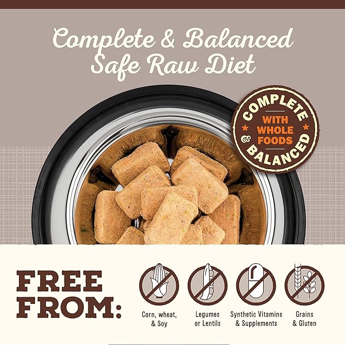 Primal Freeze Dried Raw Dog Food Nuggets, Venison, Complete & Balanced Meal, Also Use as Topper or Treat, Premium, Healthy, Grain Free, High Protein Raw Dog Food, 14 oz