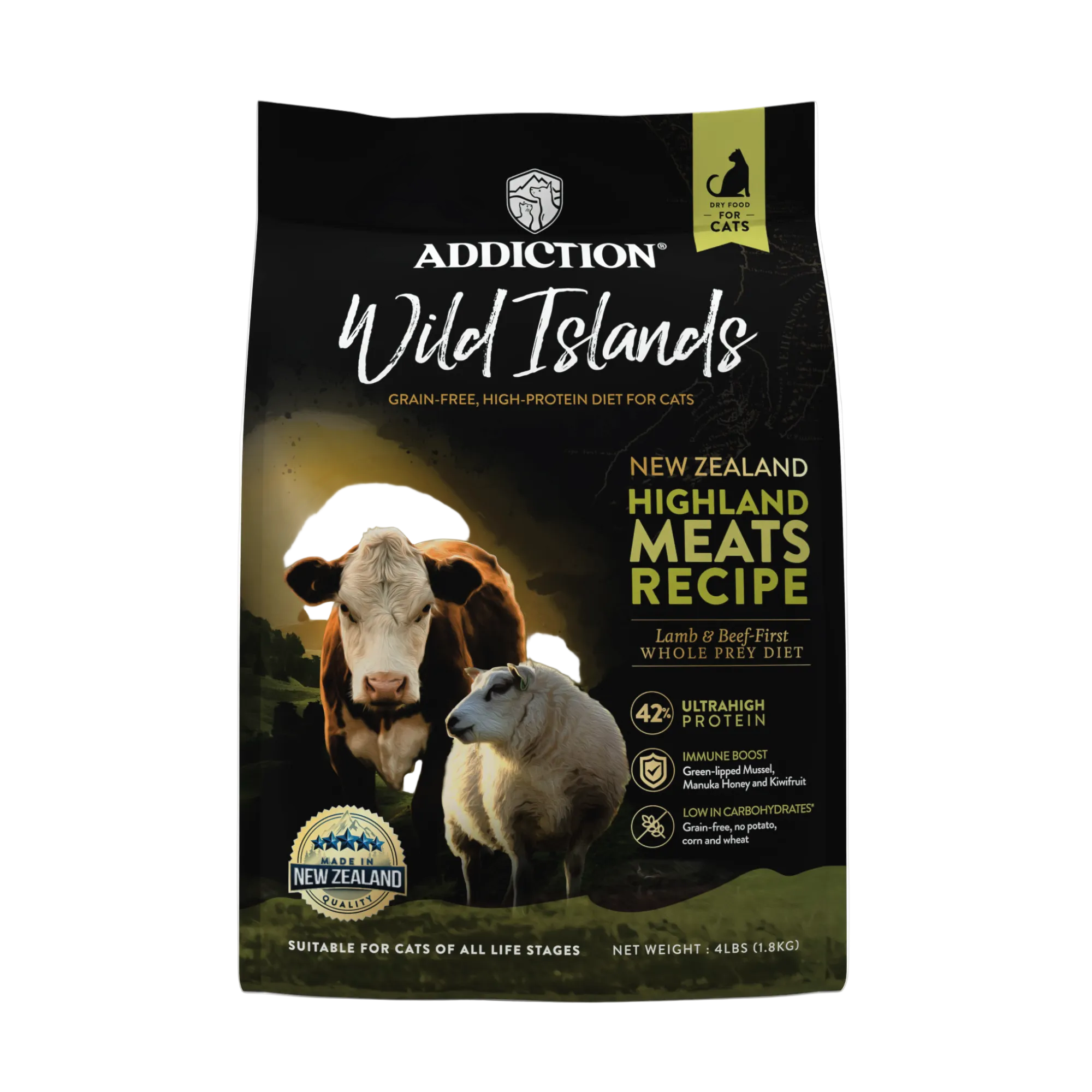 Wild Islands Highland Meats Grass-Fed Beef & Lamb Recipe Dry Cat Food
