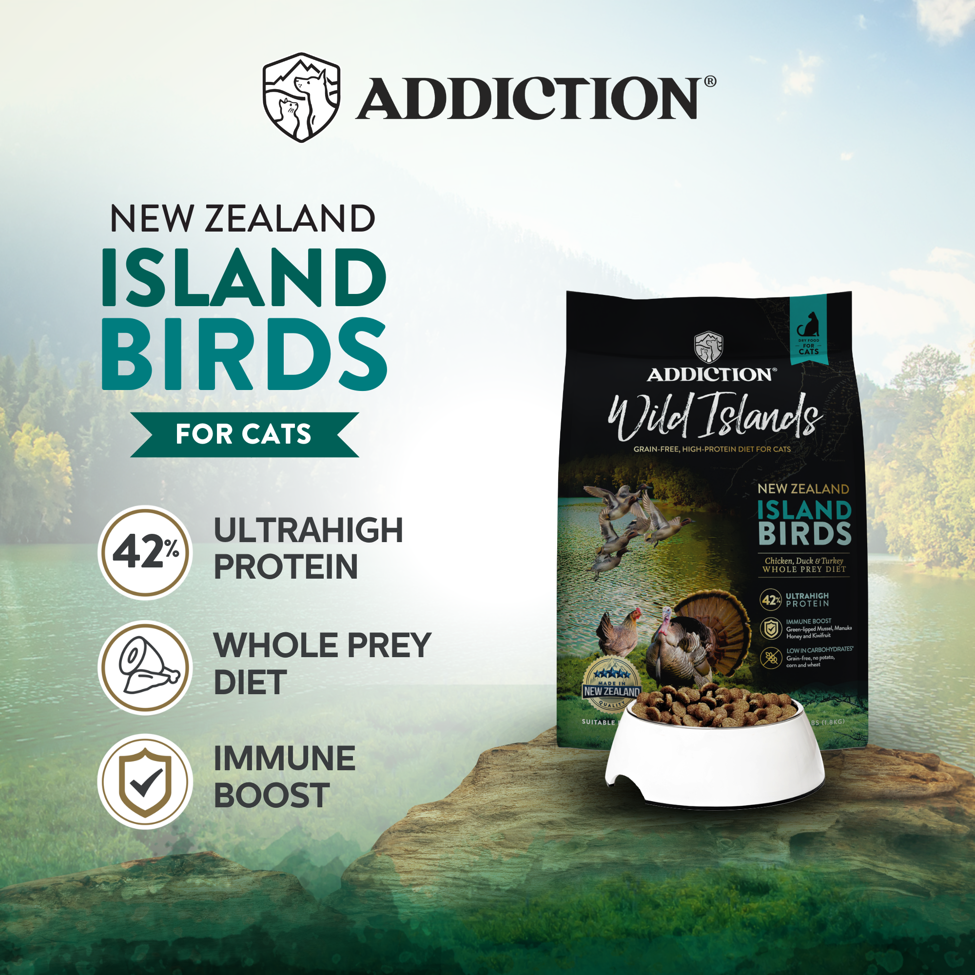 Wild Islands Island Bird Premium Duck Turkey & Chicken Dry Cat Food
