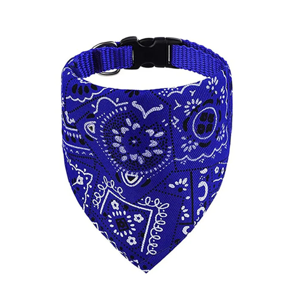 Washable Printed Cat Bow Tie Kitten Dog Scarf Adjustable Pet Cat Bandana Bib Collar Handmade Trigon Pet Supplies Cat Accessories