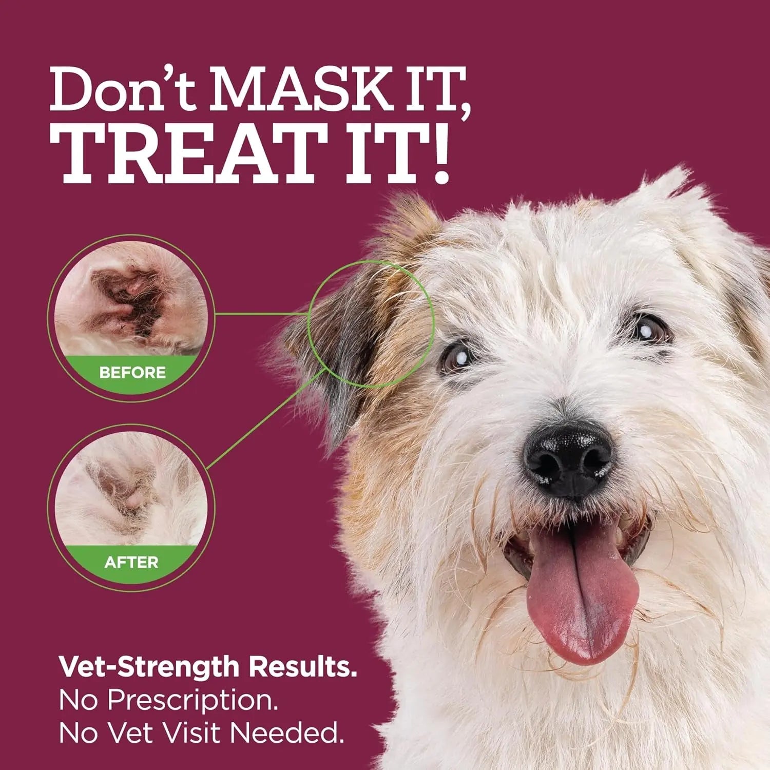 Dog Ear Drops 2oz Itch Relief Otic Infection Support