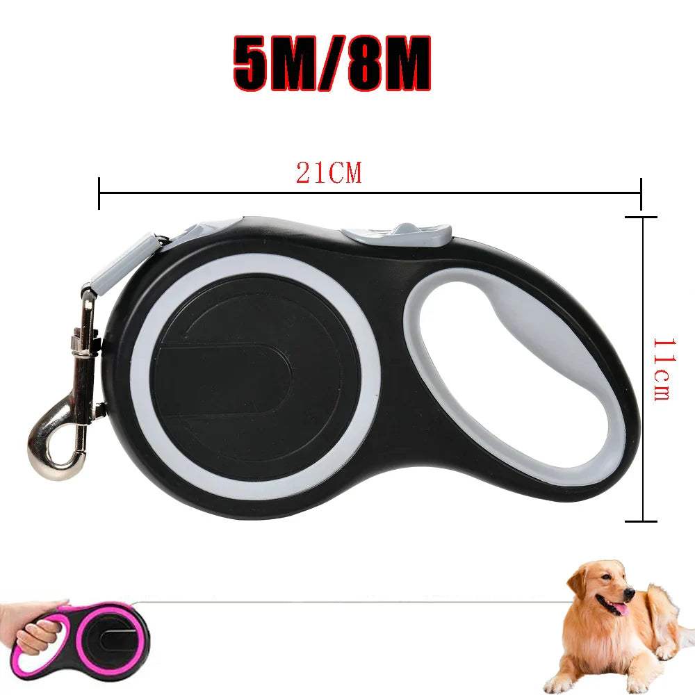 Retractable Dog Leash For Pets Adjustable And Durable