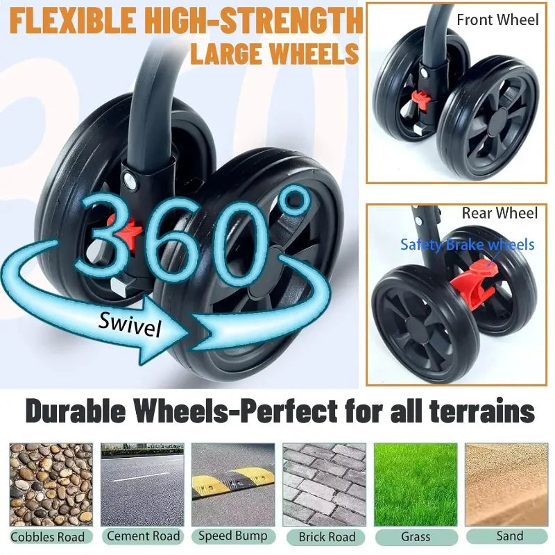 3-in-1 Pet Dog Stroller Dog Wagon with Removable Carrier Cat Stroller for Medium Dogs Up to 55lbs dog carrier dog backpack