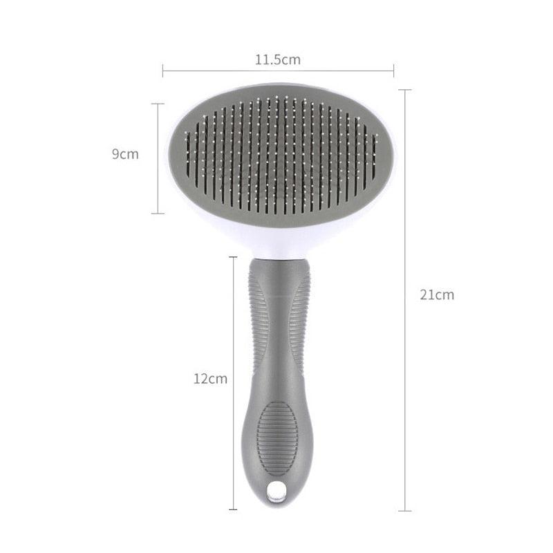 Pet Hair Remover Dog Brush Cat Comb Grooming Tools Dogs Accessories Cat Supplies Stainless Steel Beauty Massage Comb Dog Cat Brush Pet Brush for Long and Short Hair with Self-Cleaning Brush