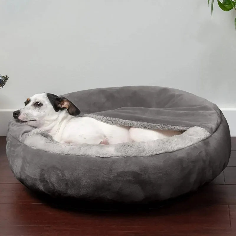 Pet Semi-enclosed Kennel Cat Litter Teddy House for Small Medium Dogs Cats Winter Warm Cushion Blanket Pet Sleeping Supplies