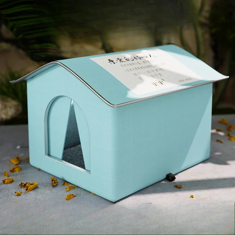 Stray Cat dog House Waterproof Outdoor Winter Warm Pet Cave Sleeping Beds Home Foldable Washable for Small Dog Puppy Supplies