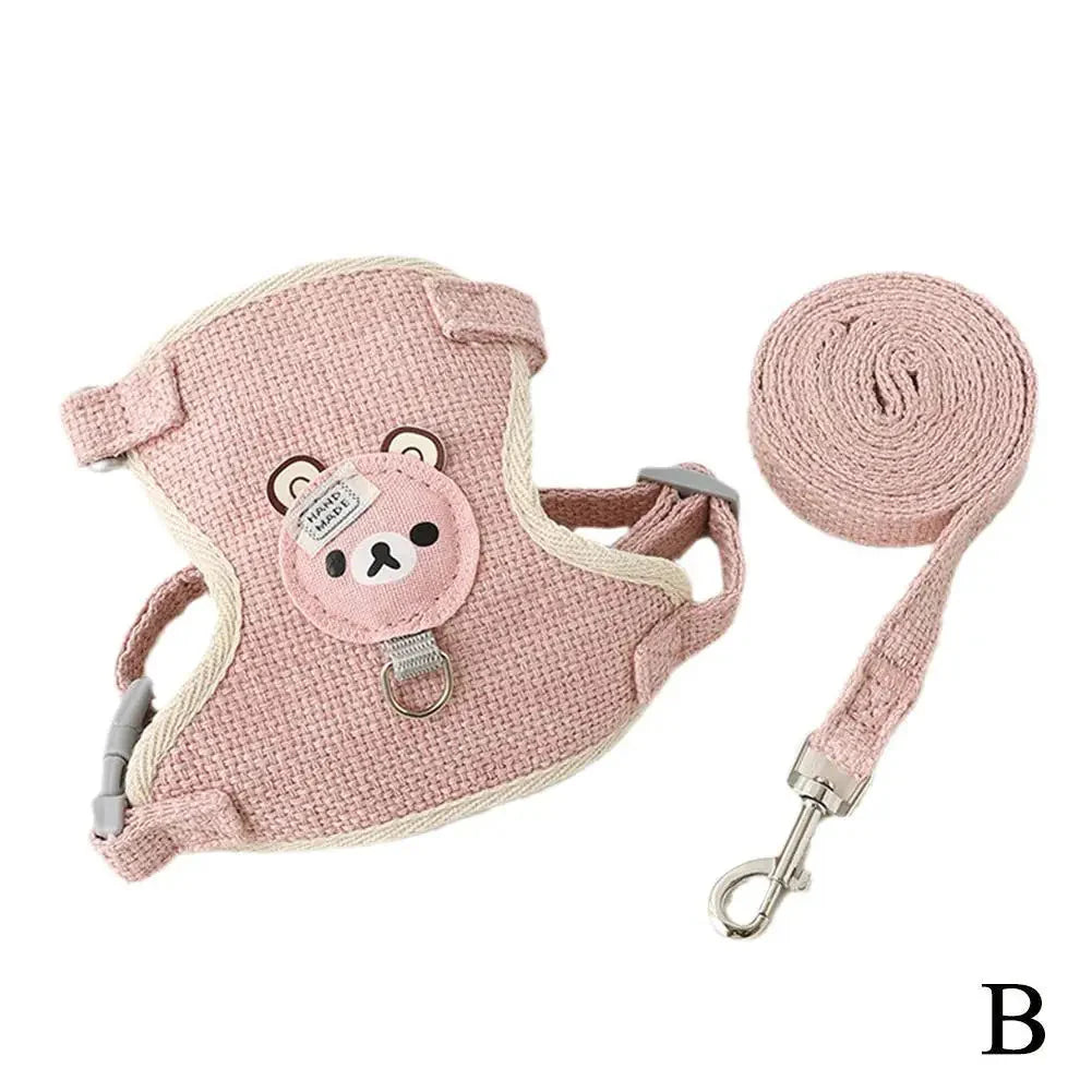 Undershirt Style Pet Leash Adjustable Cat Dog Harness Breathable Leash Convenient Pet Vest For Small Dog Cat Supplies