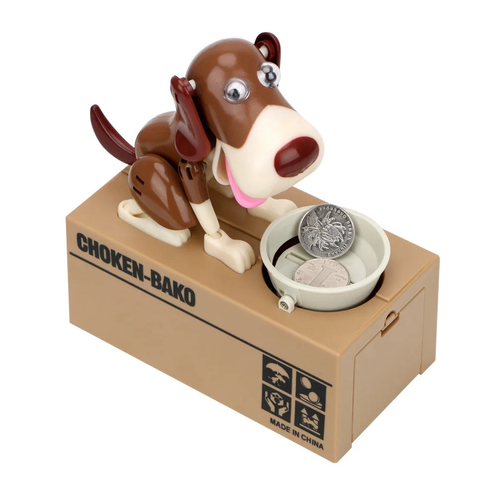 1PC Creative Electric Cartoon Eating Money Dog Piggy Bank Fortune Dog Piggy Bank Children&