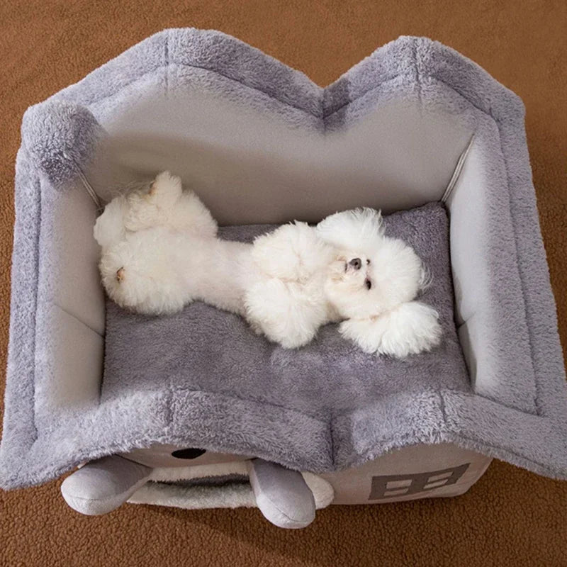 Foldable Dog House Kennel Bed Mat For Small Medium Dogs Cats Winter Warm Cat Bed Nest Pet Products Basket Pets Puppy Cave Sofa