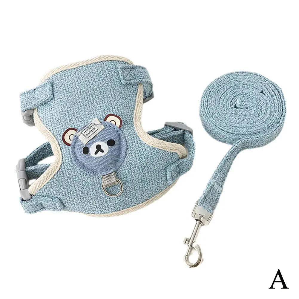 Undershirt Style Pet Leash Adjustable Cat Dog Harness Breathable Leash Convenient Pet Vest For Small Dog Cat Supplies