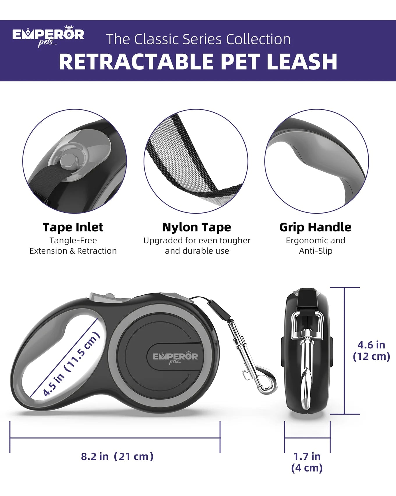 Unleash Adventure! ๐ 16ft Heavy-Duty Retractable Leash for Large Dogs (up to 110lbs) ๐พ